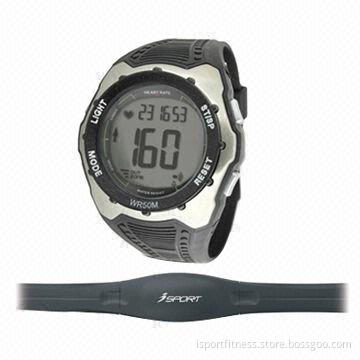 Professional heart rate monitor watch with 5.3khz wireless transmission